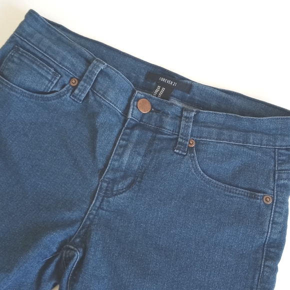 Forever 21 Low Rise Skinny Straight Leg Skinny Jeans Size 24 Indigo Blue - Picture 4 of 11